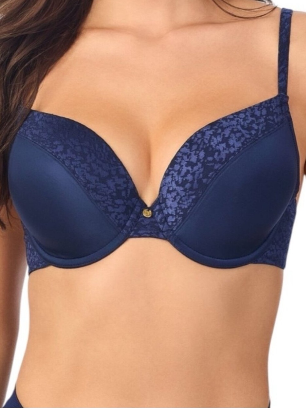 Le Mystere Safari T-Shirt Bra in Navy SZ 32DD NWT